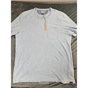 NEW Faherty Indigo Dyed Shirt XXL Blue Outdoor Hiker Preppy Minimalist Heritige